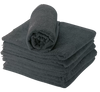 Serviette noire 100% coton (50x90cm) x6
