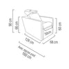 Fauteuil Bac de Lavage STEVY - Avec Mitigeur et Cuvette Inclinable