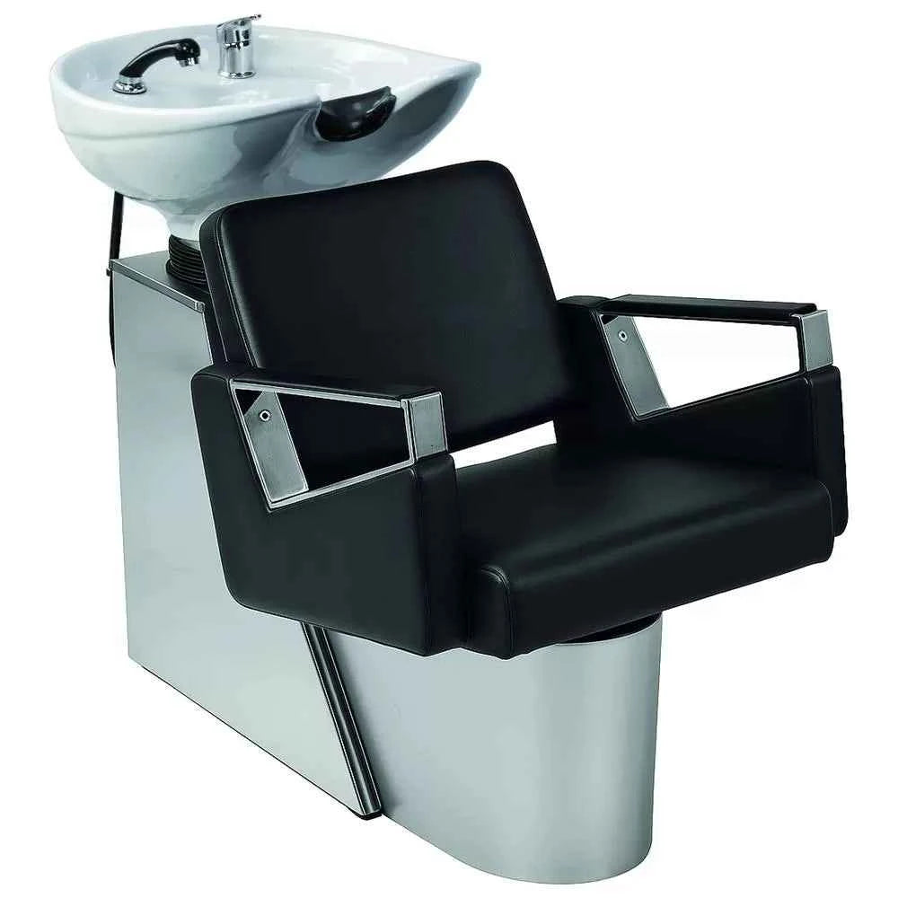 Fauteuil Bac de Lavage OREGON 2 Noir - Cuvette Céramique Inclinable