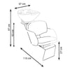 Fauteuil Bac de Lavage OREGON 2 Noir - Cuvette Céramique Inclinable