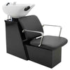 Fauteuil Bac de Lavage GRENADA avec Siège Coulissant - Noir, Cuvette Basculante