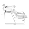 Fauteuil Bac de Lavage GRENADA avec Siège Coulissant - Noir, Cuvette Basculante