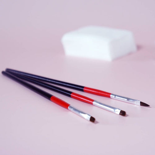 Kit 3 pinceaux nail art Pro