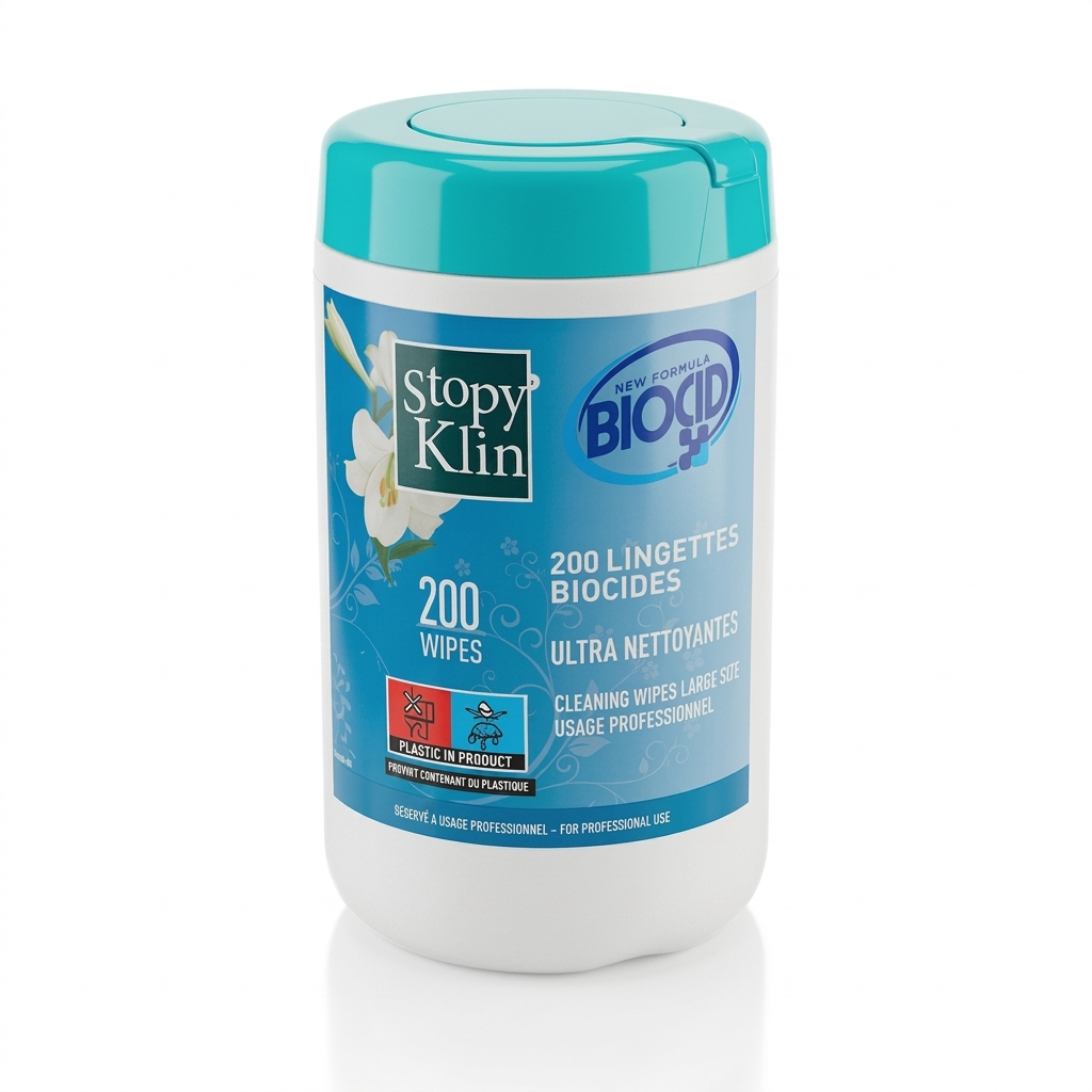 Lingettes nettoyantes Stopy Klin x200 Biocide