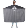 Maxi Cape Salon de Coiffure Barber - Gris Rayé, 160 x 140 cm