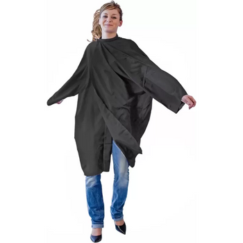 Peignoir Fany Polytex Soft Noir Avec Manche+Velcro