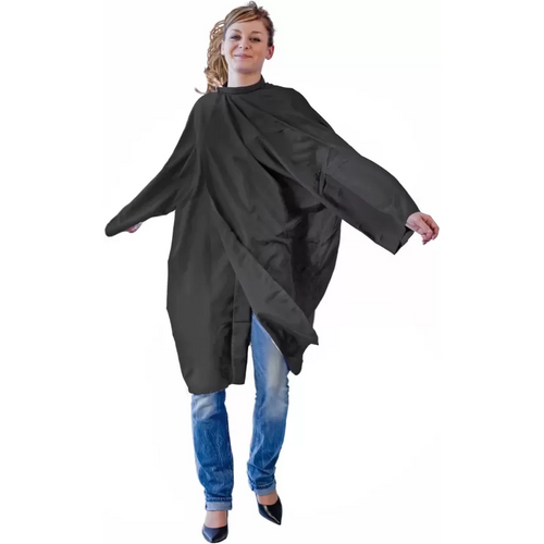Peignoir Fany Polytex Soft Noir Avec Manche+Velcro