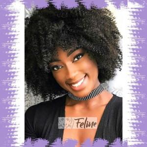 Perruque AFRO KINKY CURLY 9A Lace Frontal 13*4 Naturel Luxurious virgin hair my-feline-zone