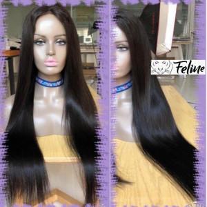 Perruque STRAIGHT 9A 100% Naturel Luxurious virgin hair Lace Frontal 13*4 my-feline-zone