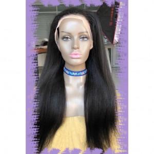 Perruque KINKY STRAIGHT 9A Lace Frontal 13*6 Naturel Luxurious virgin hair my-feline-zone